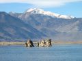 Le lac Mono, entoure de belles montagnes