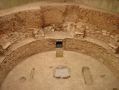 Les restes d'un kiva, salle ronde souterraine dediee aux ceremonies religieuses