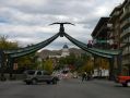 Un aigle marque l'entree de Temple Square