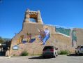 Un joli trompe-l'oeil mural a Taos