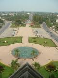 Vue sur Vientiane du haut du Patuxai