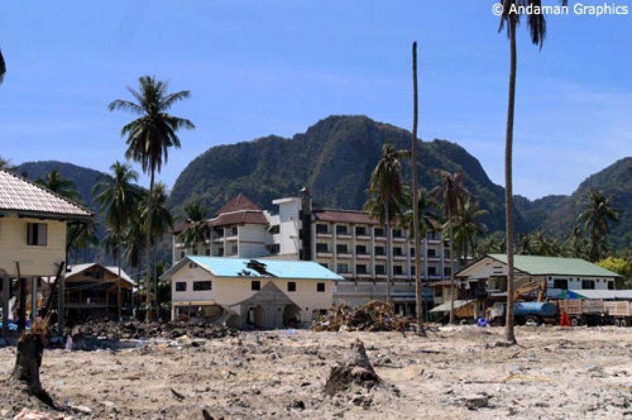 Koh Phi Phi a été très touchée par le tsunami de décembre 2004