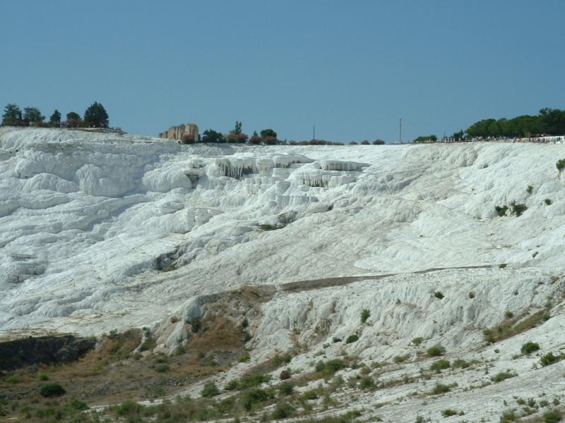 La falaise blanche de calcaire